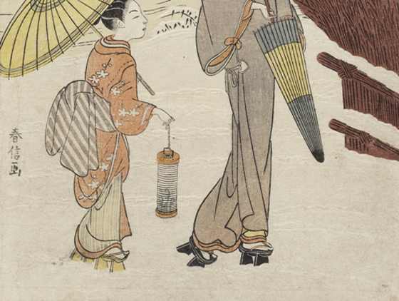 "Suzuki Harunobu Ki no Tomonori (detail)